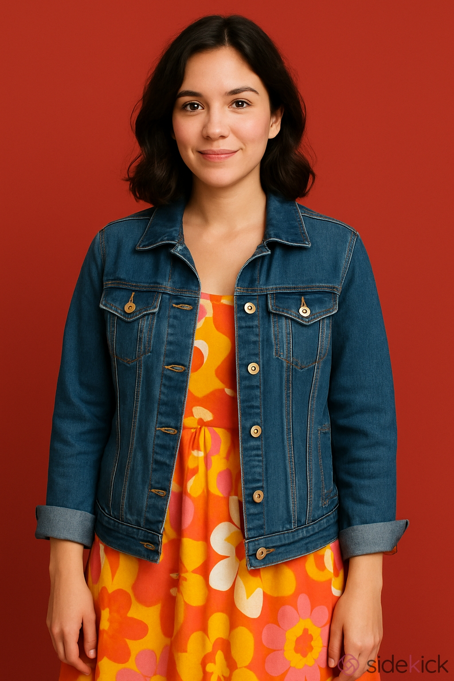 4/$97 Deal! Parasuco Denim Jacket with Red Plaid Lining